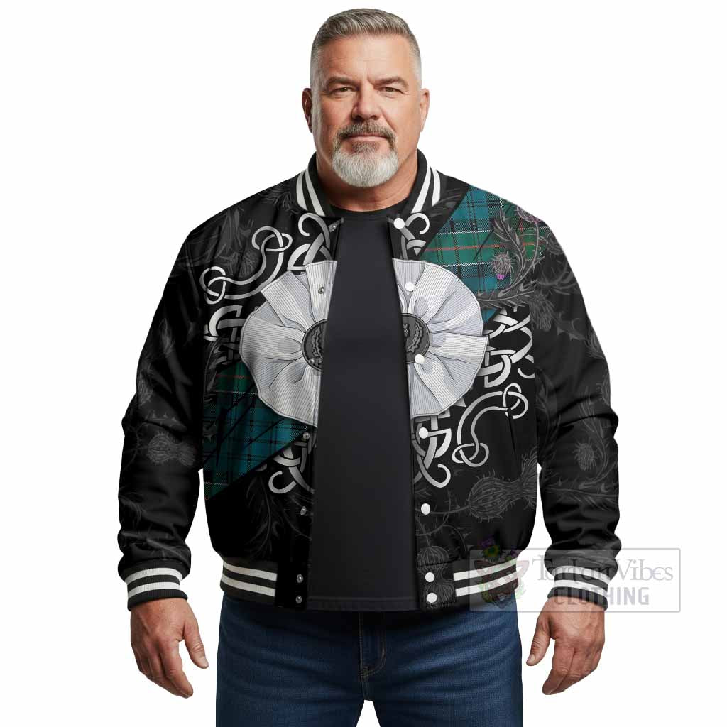 Kirkpatrick Tartan Baseball Jacket Jacobite White Rose - Tartan Vibes Clothing
