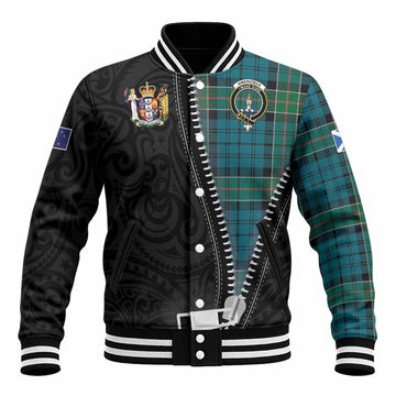 Kirkpatrick Tartan Baseball Jacket New Zealand Pattern Unique Zipper Stylized