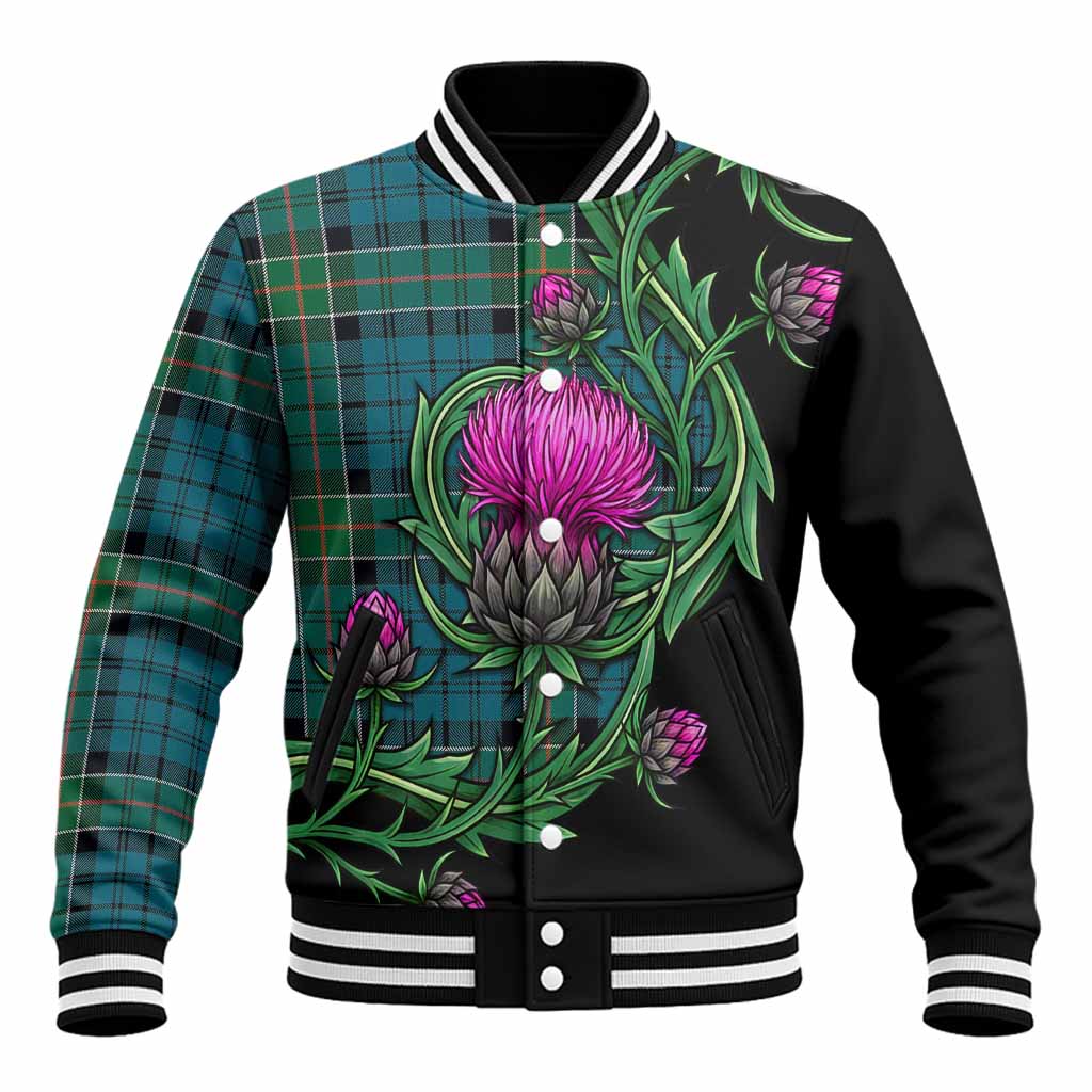 Kirkpatrick Tartan Baseball Jacket Resilient Scottish Thistle Unisex - Tartan Vibes Clothing