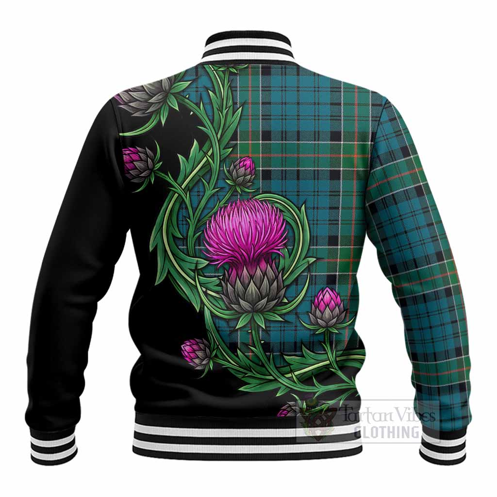 Kirkpatrick Tartan Baseball Jacket Resilient Scottish Thistle - Tartan Vibes Clothing