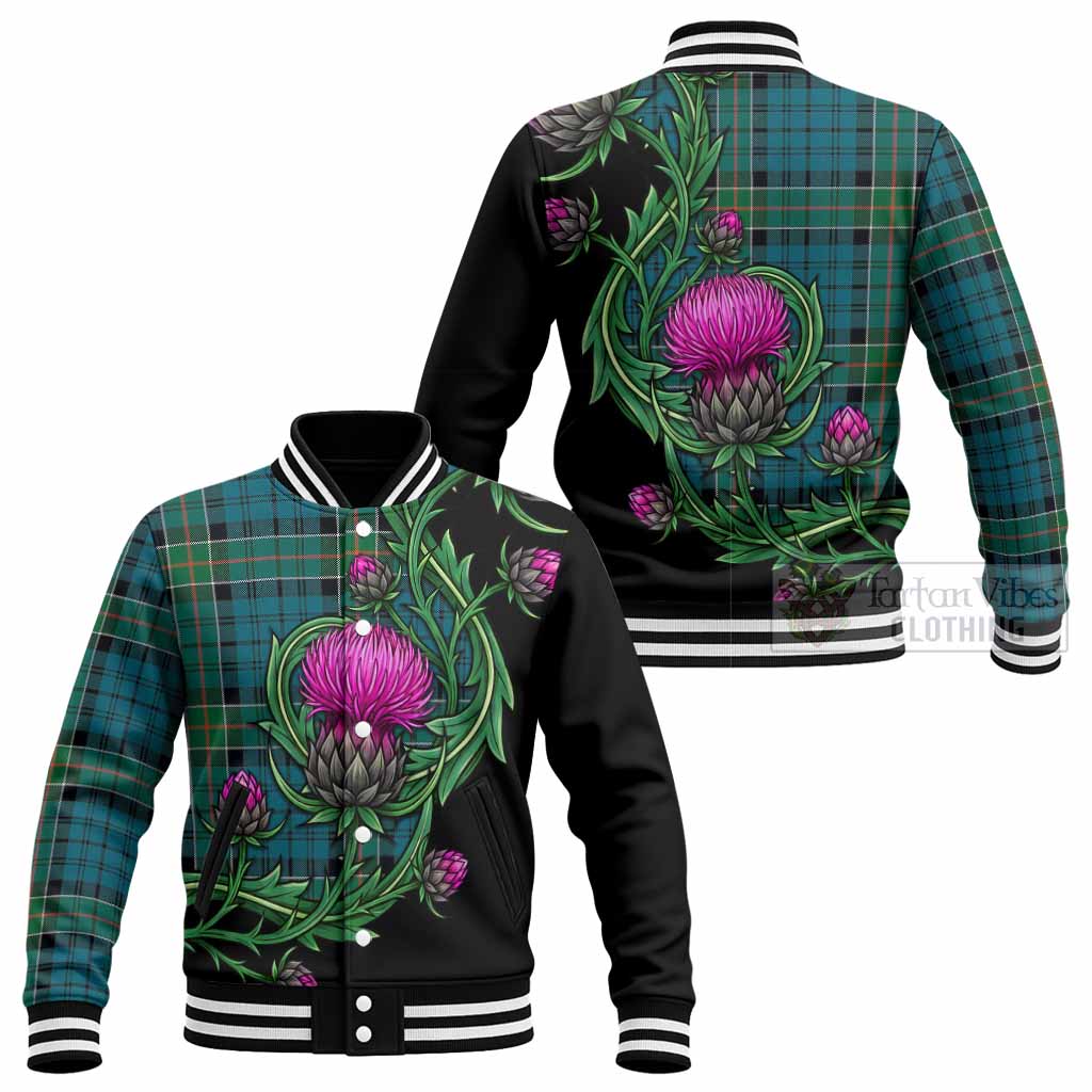 Kirkpatrick Tartan Baseball Jacket Resilient Scottish Thistle - Tartan Vibes Clothing