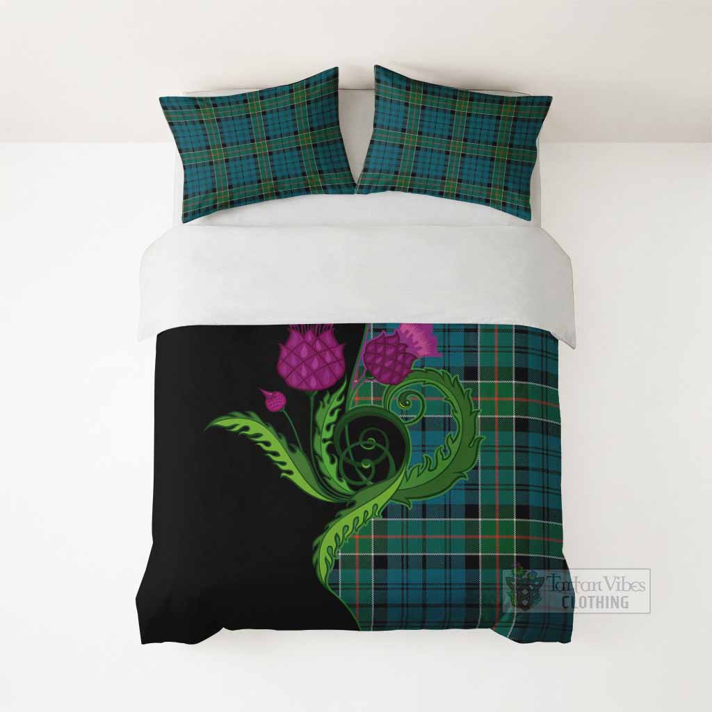 Kirkpatrick Tartan Bedding Set Traditional Scottish Thistle - Tartan Vibes Clothing
