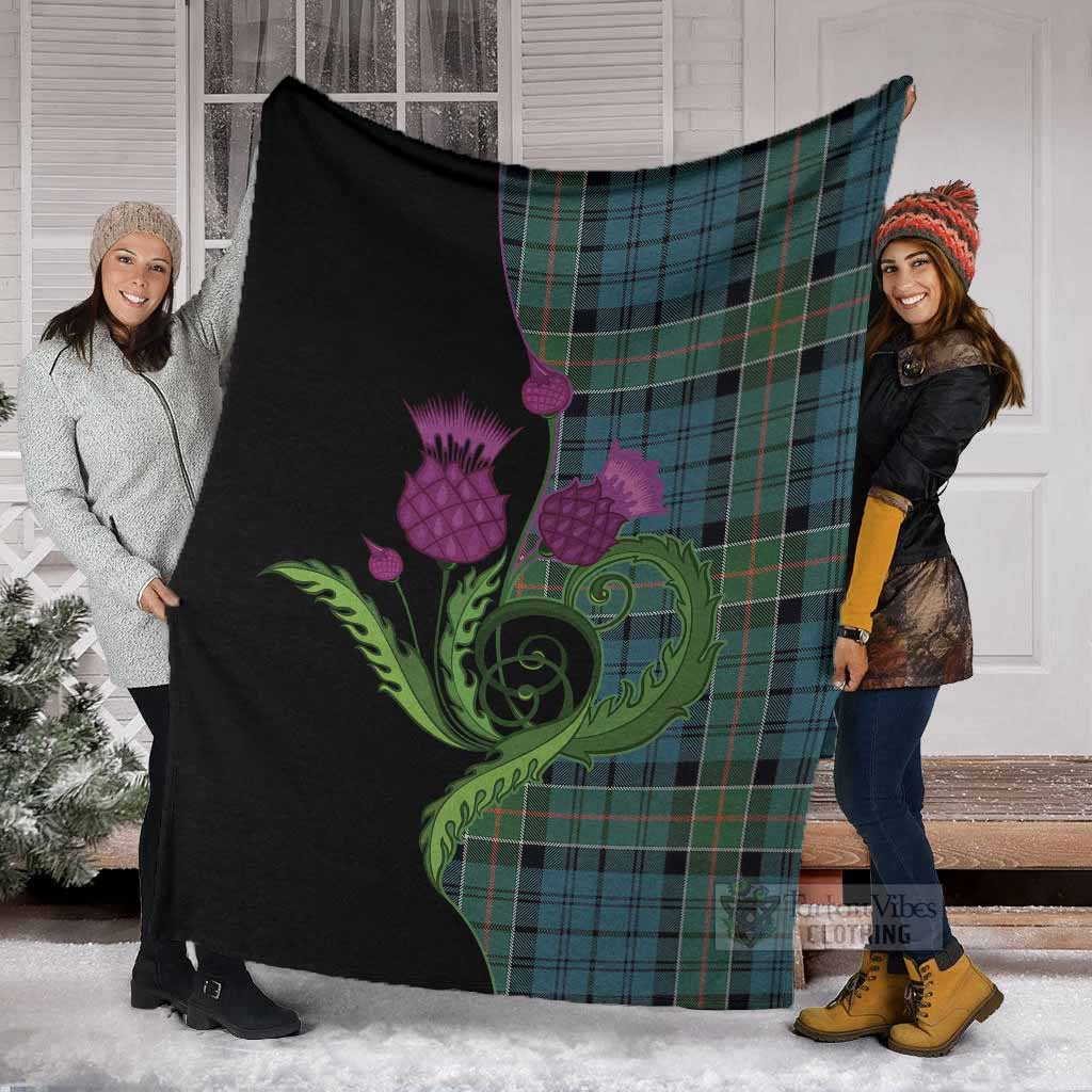 Kirkpatrick Tartan Blanket Traditional Scottish Thistle - Tartan Vibes Clothing