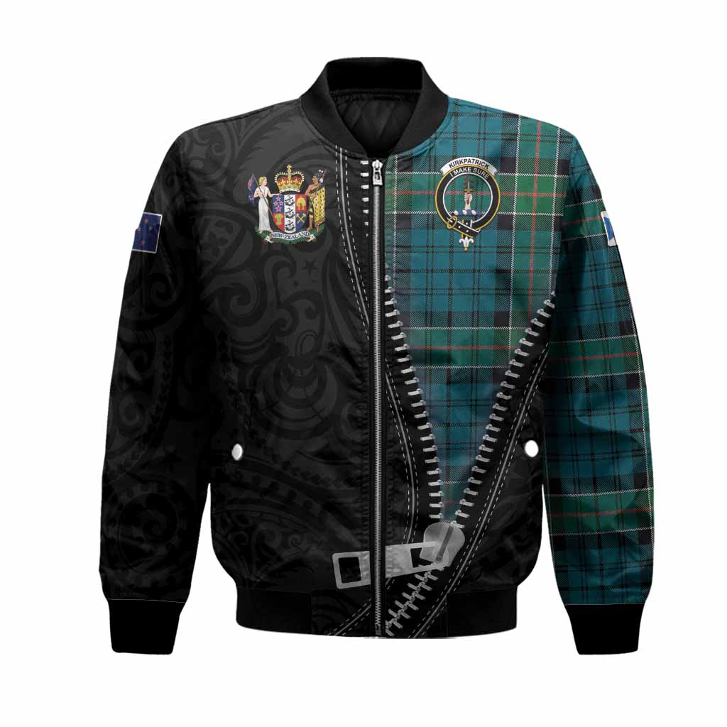 Kirkpatrick Tartan Bomber Jacket New Zealand Pattern Unique Zipper Stylized