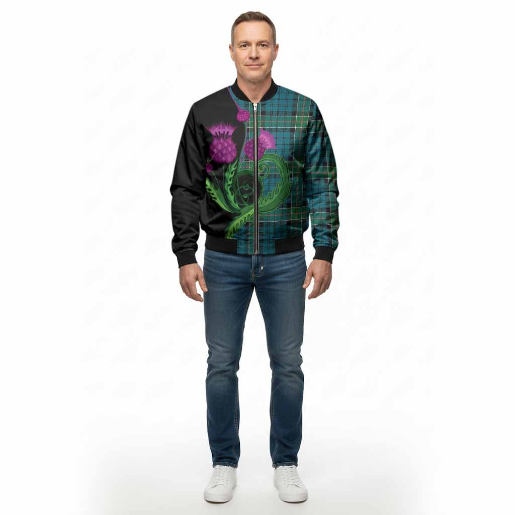 Kirkpatrick Tartan Bomber Jacket Traditional Scottish Thistle