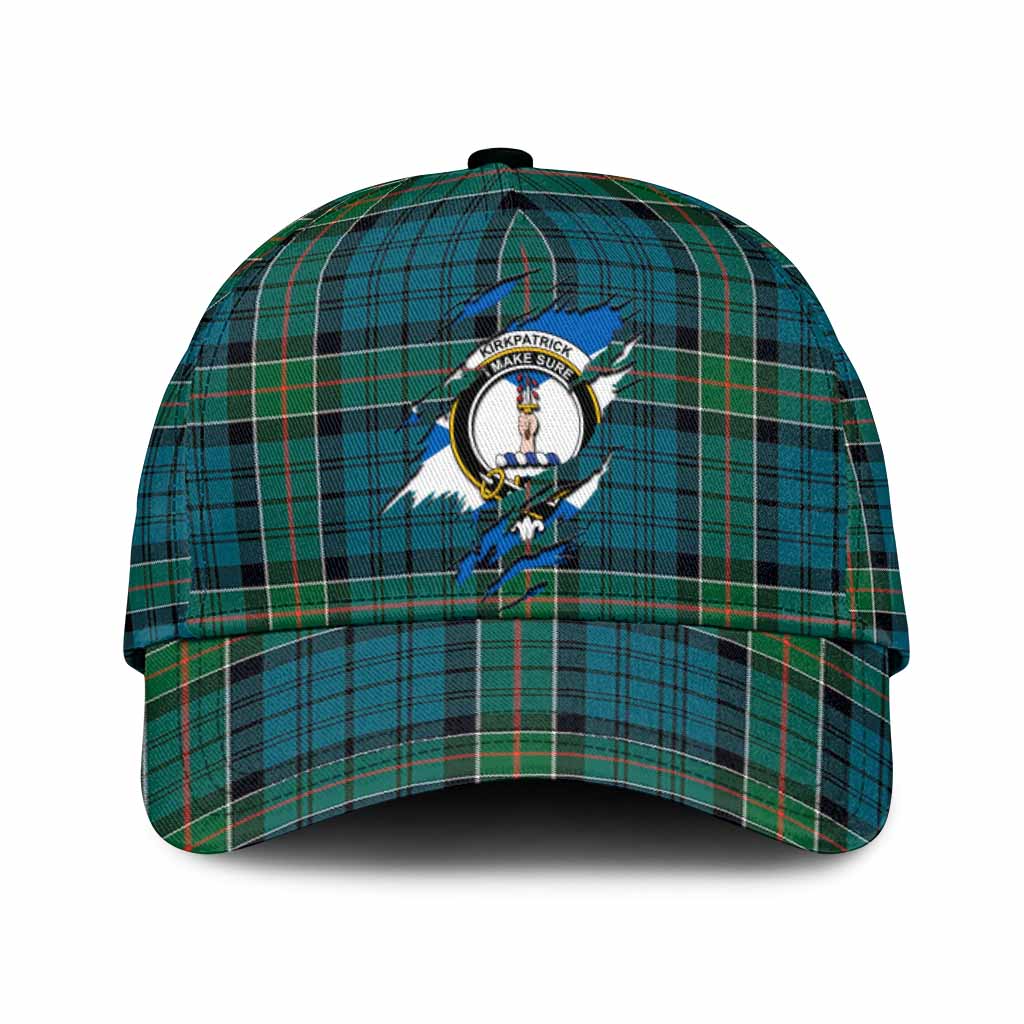Kirkpatrick Tartan Classic Cap with Family Crest In Me Style