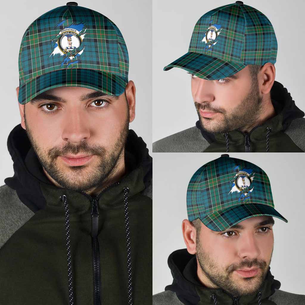 Kirkpatrick Tartan Classic Cap with Family Crest In Me Style