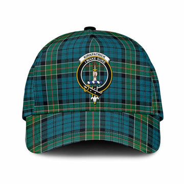 Kirkpatrick Tartan Classic Cap with Family Crest