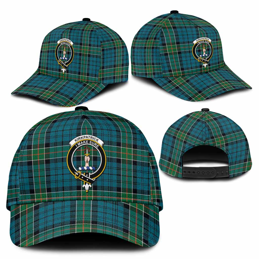 Kirkpatrick Tartan Classic Cap with Family Crest