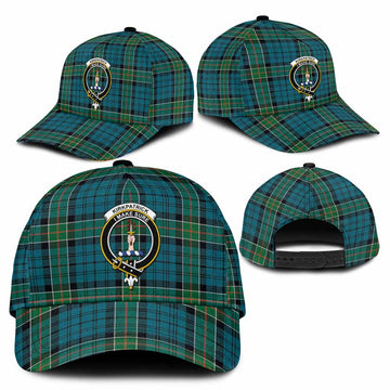 Kirkpatrick Tartan Classic Cap with Family Crest