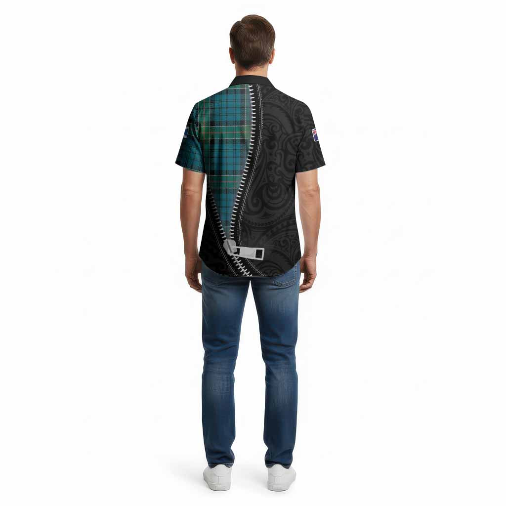 Kirkpatrick Tartan Cotton Hawaiian Shirt New Zealand Pattern Unique Zipper Stylized