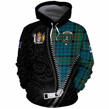 Kirkpatrick Tartan Cotton Hoodie New Zealand Pattern Unique Zipper Stylized