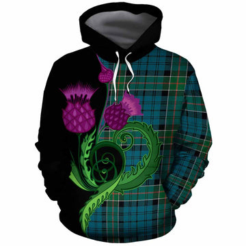Kirkpatrick Tartan Cotton Hoodie Traditional Scottish Thistle