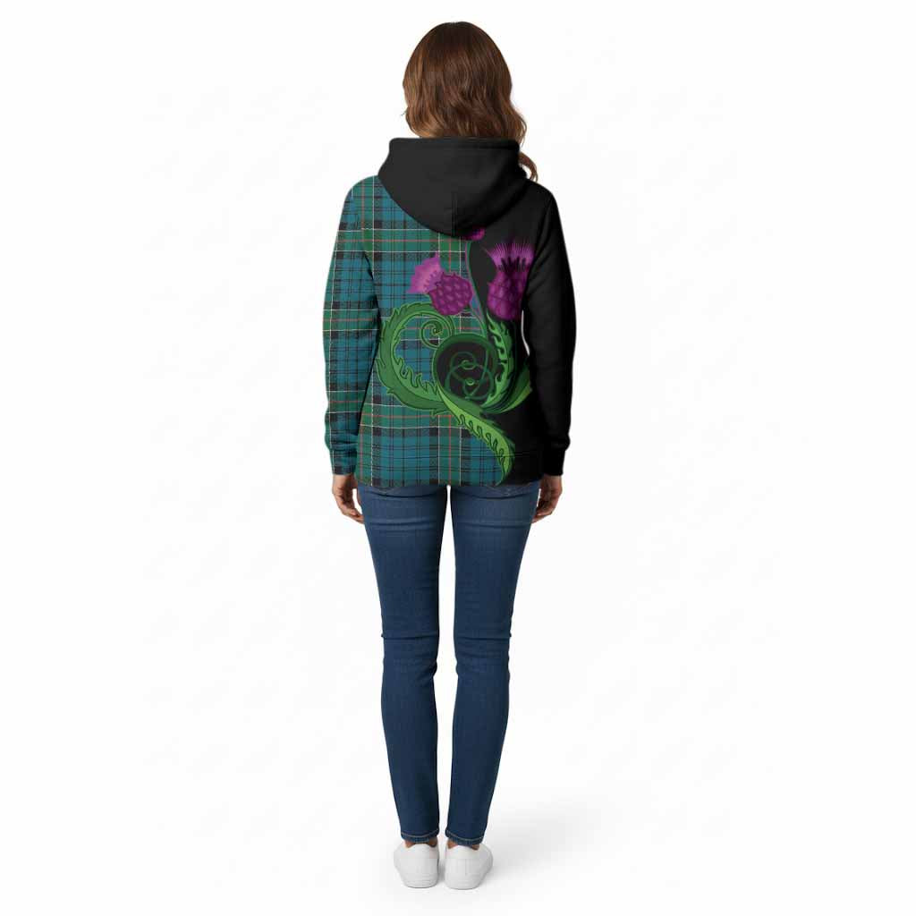 Kirkpatrick Tartan Cotton Hoodie Traditional Scottish Thistle