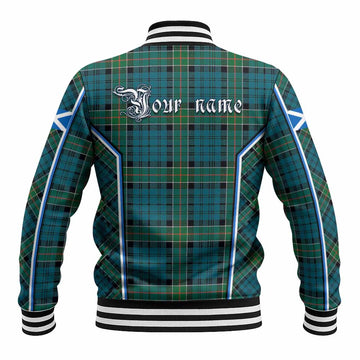 Kirkpatrick Tartan Crest Baseball Jacket Scotland Coat of Arm Flag Style - Tartan Vibes Clothing