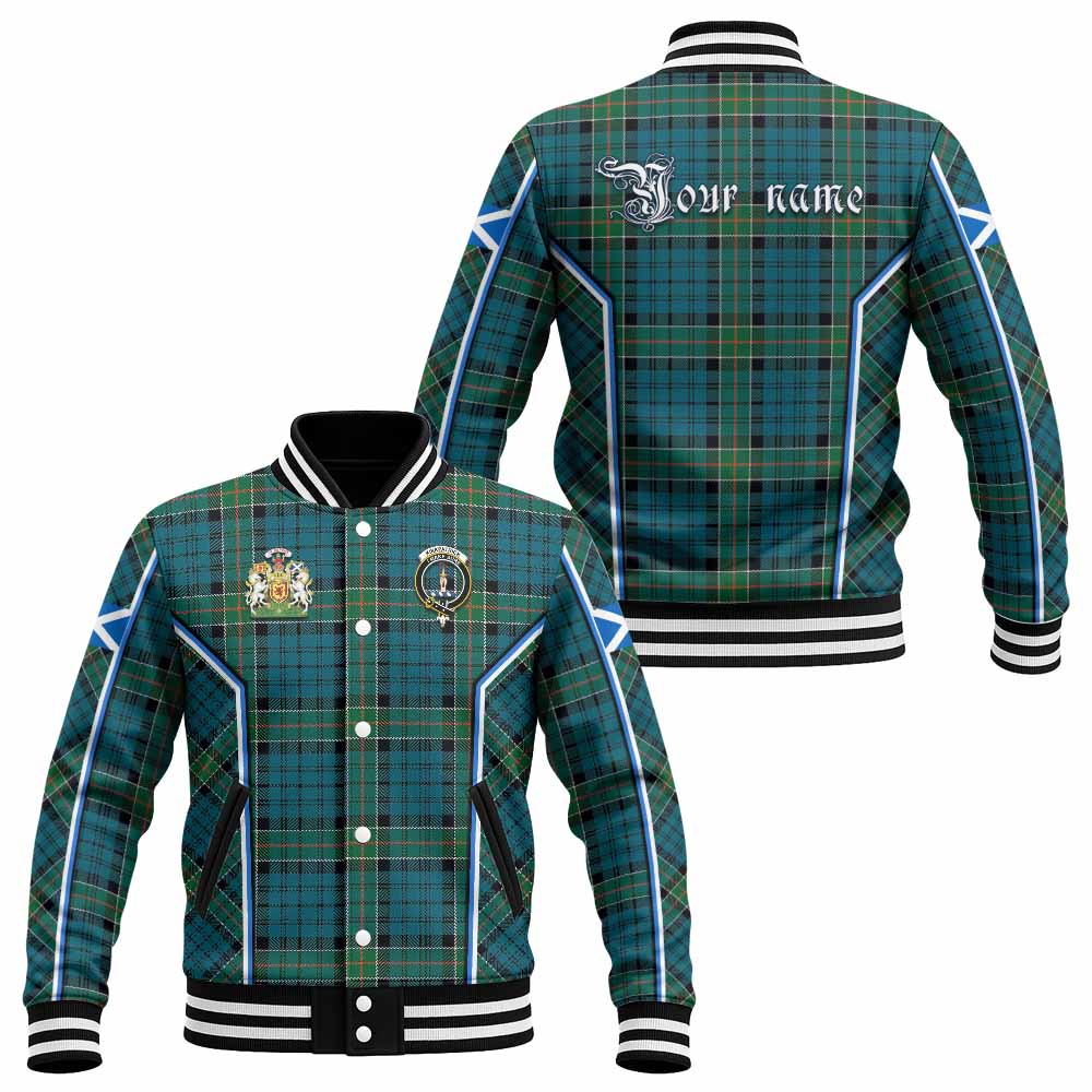 Kirkpatrick Tartan Crest Baseball Jacket Scotland Coat of Arm Flag Style - Tartan Vibes Clothing