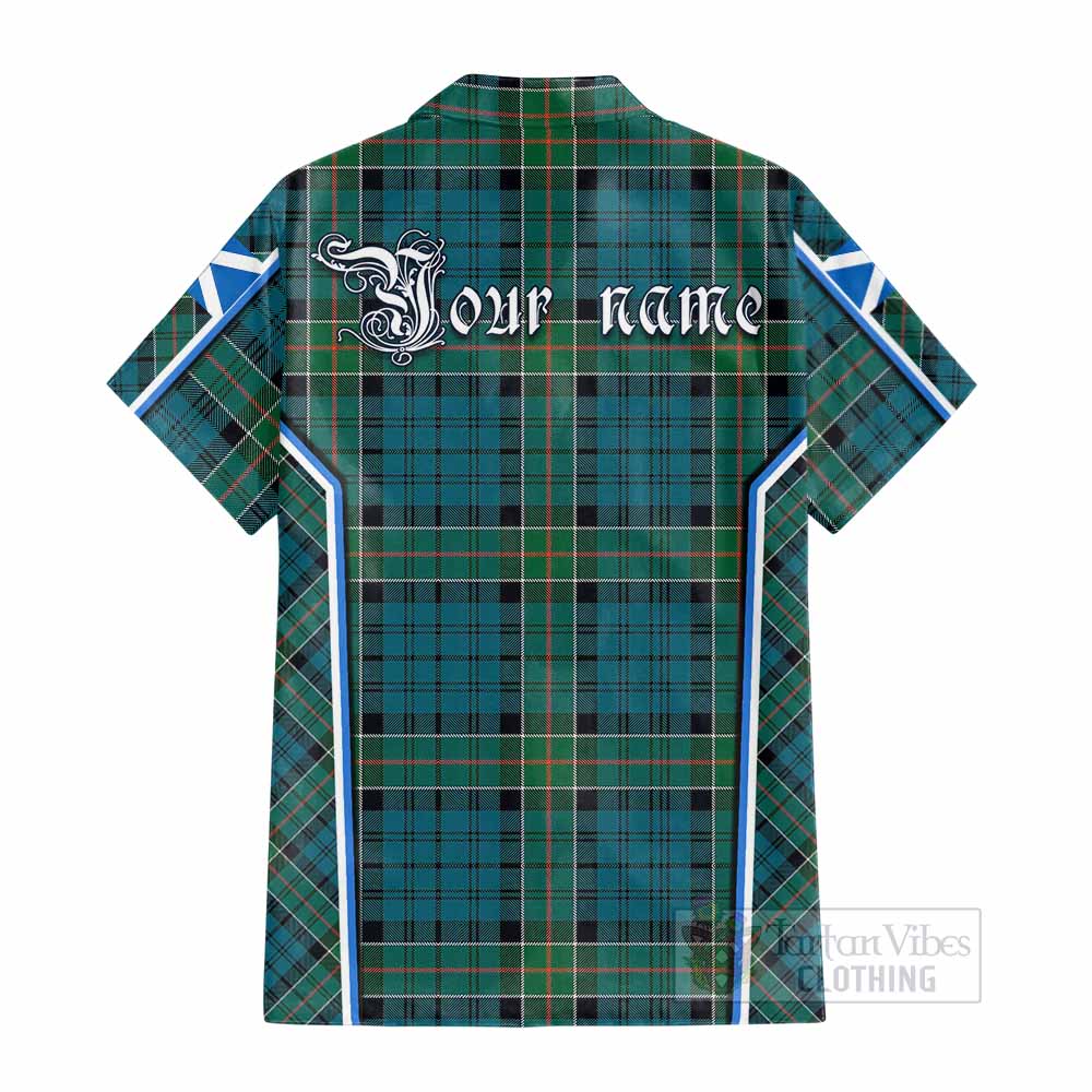 Kirkpatrick Tartan Crest Cotton Hawaiian Shirt Scotland Coat of Arm Flag Style - Tartan Vibes Clothing
