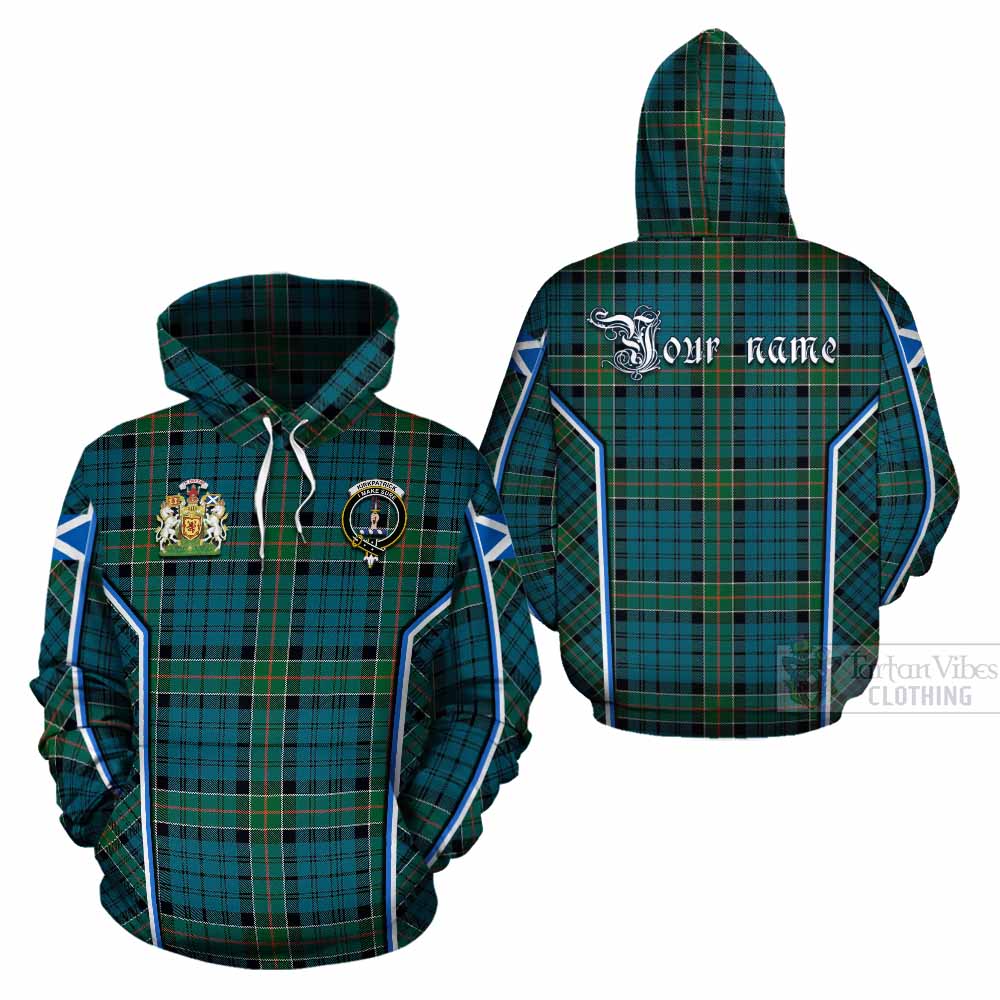 Kirkpatrick Tartan Crest Cotton Hoodie Scotland Coat of Arm Flag Style - Tartan Vibes Clothing