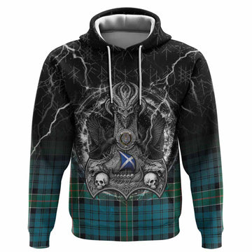Kirkpatrick Tartan Crest Hoodie Celtic Odin's Raven Legacy