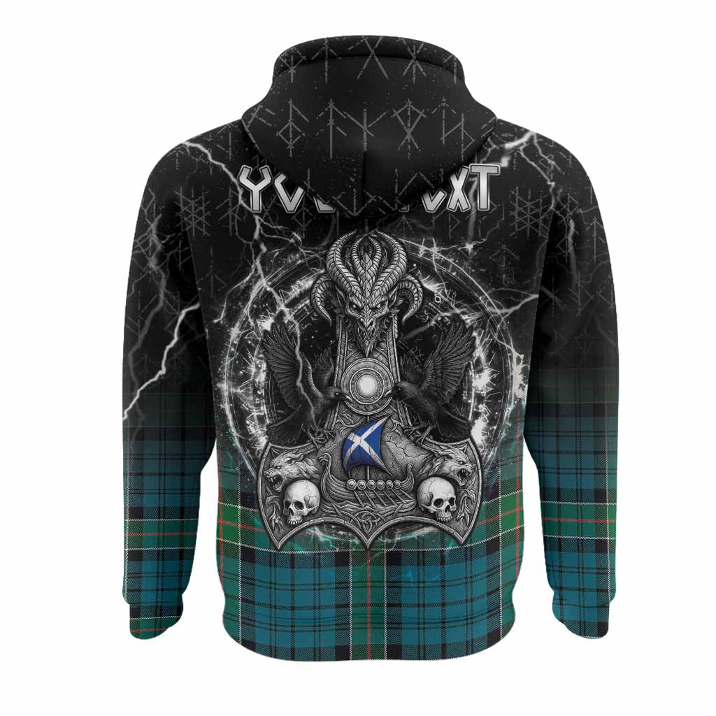 Kirkpatrick Tartan Crest Hoodie Celtic Odin's Raven Legacy