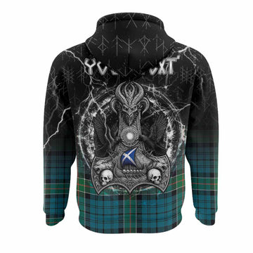 Kirkpatrick Tartan Crest Hoodie Celtic Odin's Raven Legacy