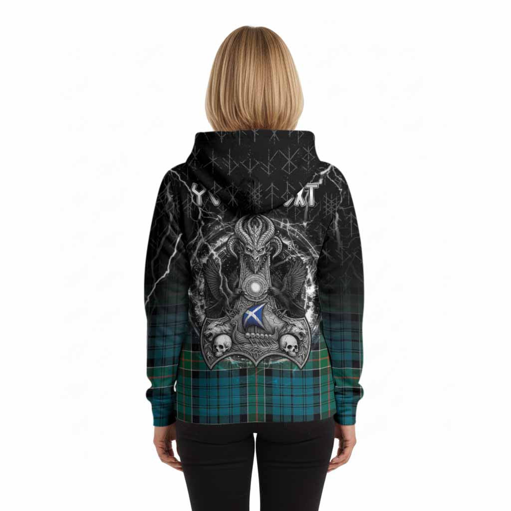 Kirkpatrick Tartan Crest Hoodie Celtic Odin's Raven Legacy
