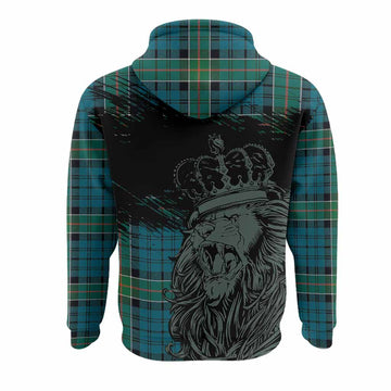 Kirkpatrick Tartan Crest Hoodie Crowned Lion Heritage Style