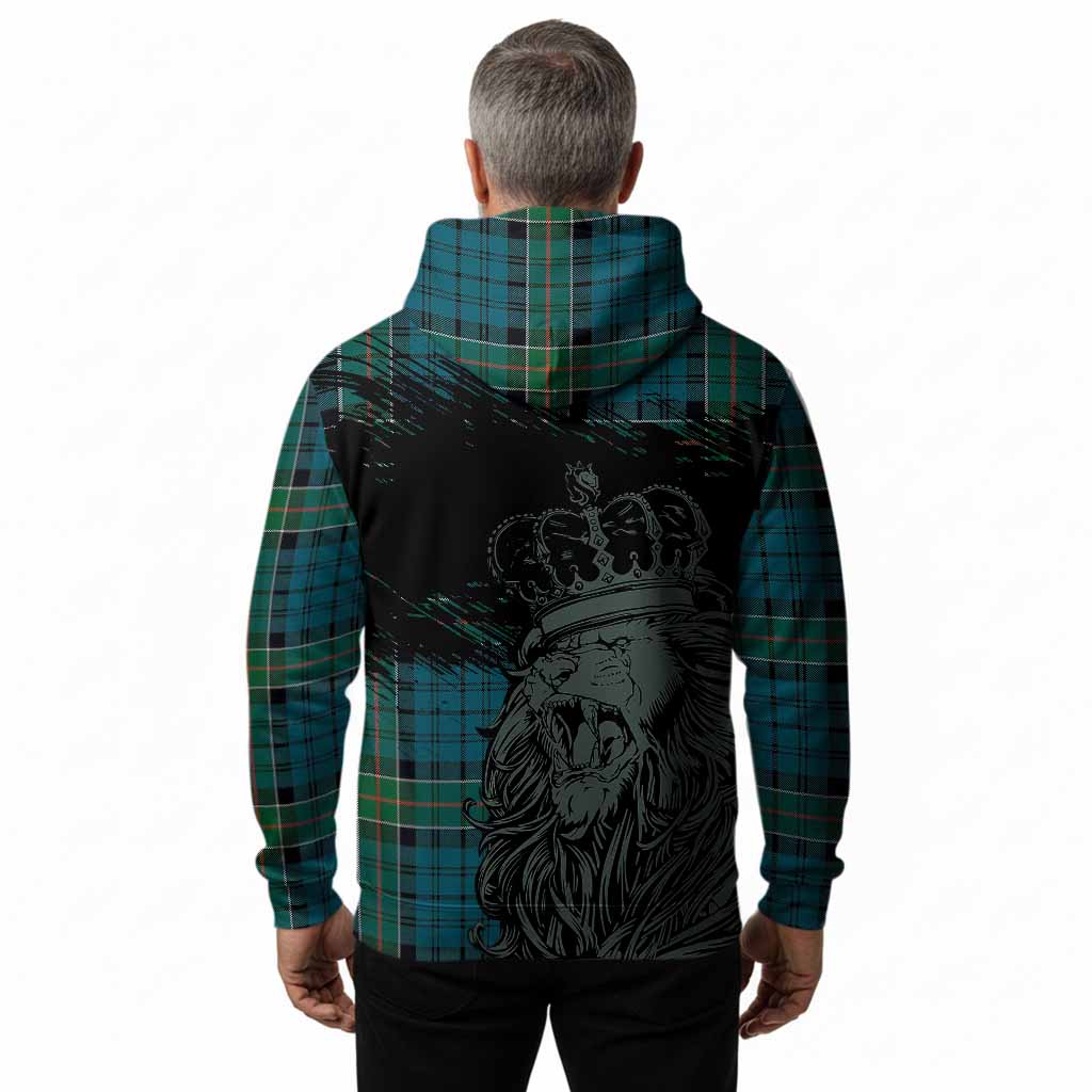 Kirkpatrick Tartan Crest Hoodie Crowned Lion Heritage Style