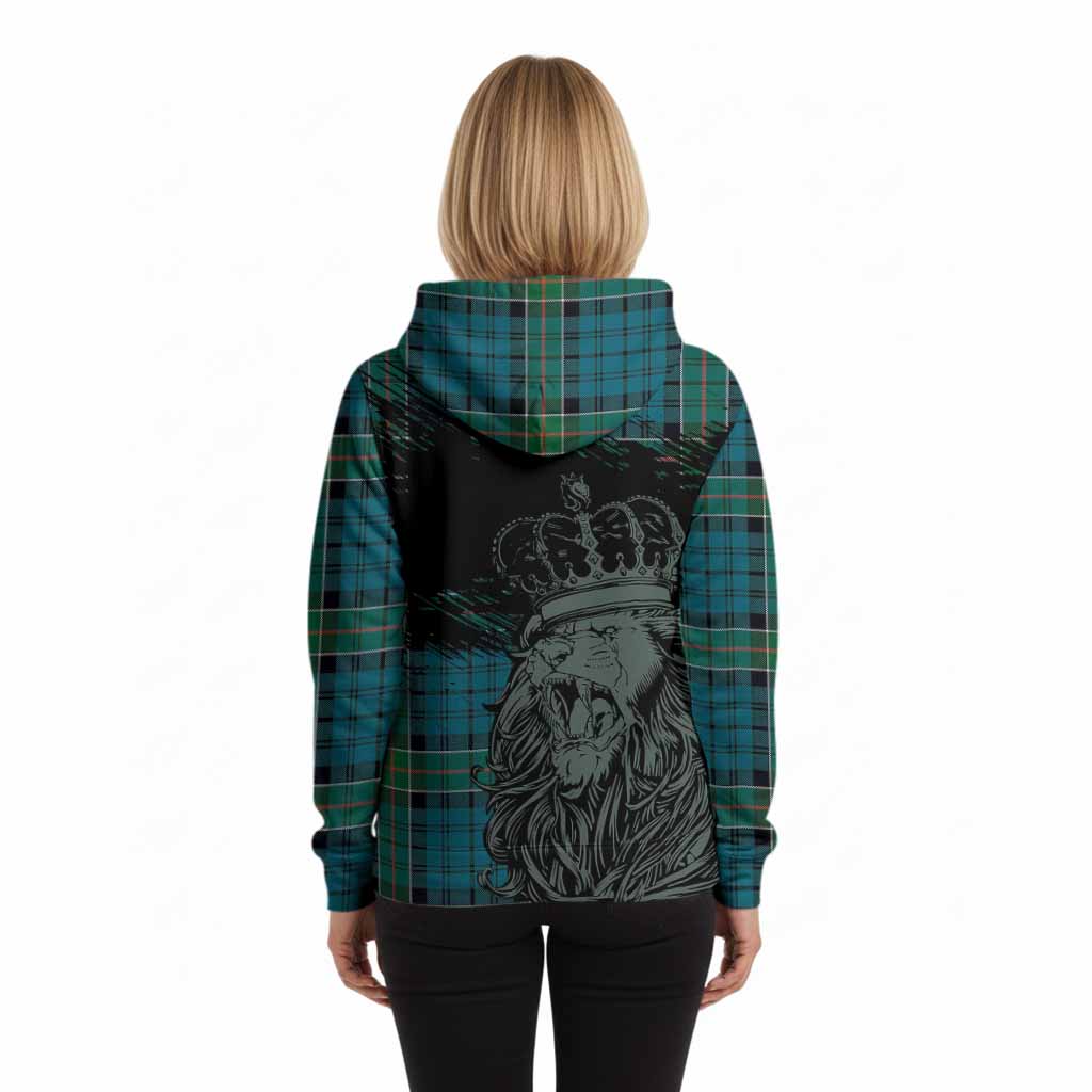Kirkpatrick Tartan Crest Hoodie Crowned Lion Heritage Style