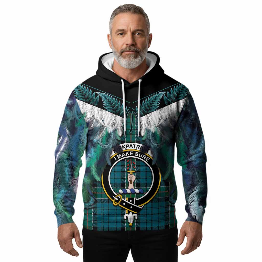 Kirkpatrick Tartan Crest Hoodie New Zealand Maori Korowai Cloak