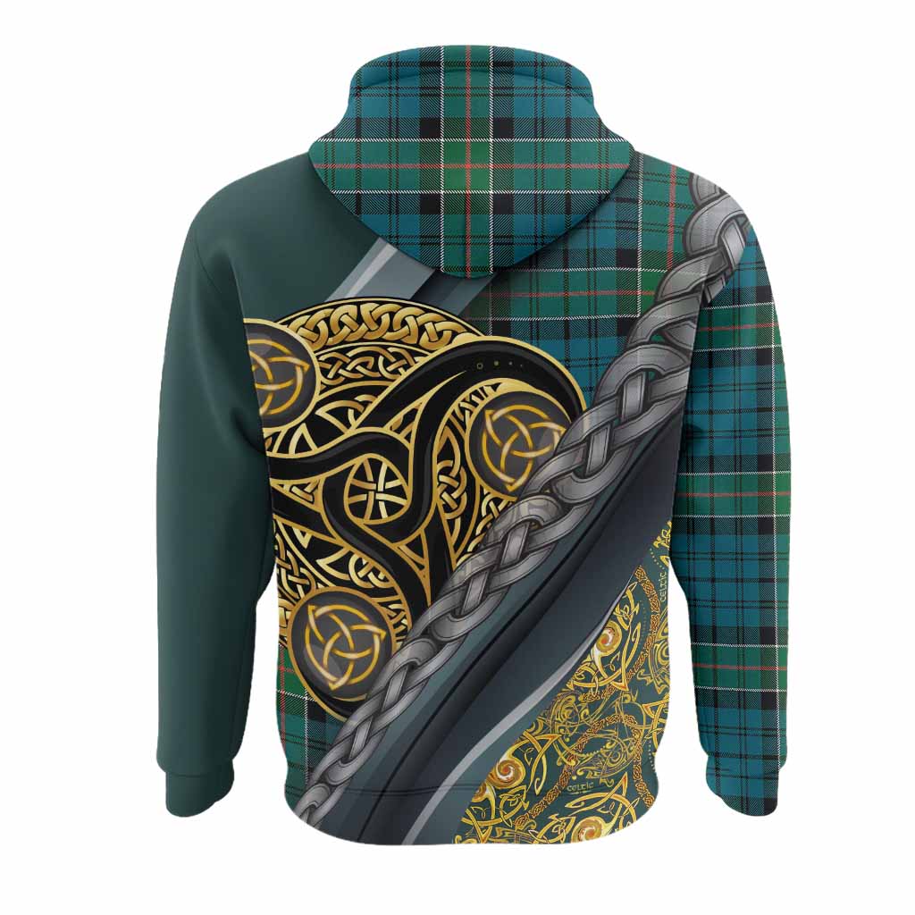 Kirkpatrick Tartan Crest Hoodie Scottish Triskele Celtic