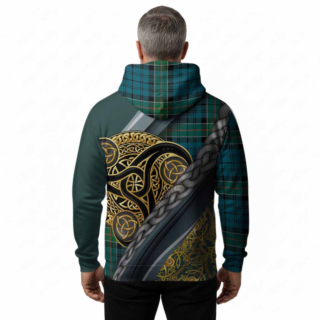 Kirkpatrick Tartan Crest Hoodie Scottish Triskele Celtic