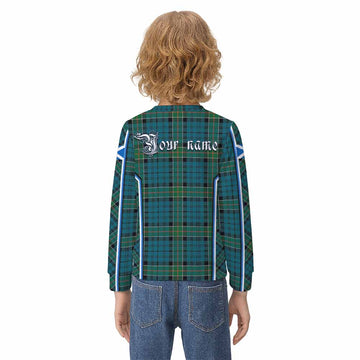 Kirkpatrick Tartan Crest Kid Knitted Sweatshirt Scotland Coat of Arm Flag Style - Tartan Vibes Clothing