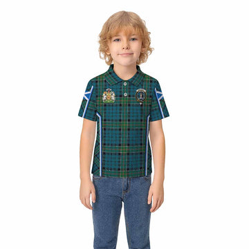 Kirkpatrick Tartan Crest Kid Polo Shirt Scotland Coat of Arm Flag Style - Tartan Vibes Clothing