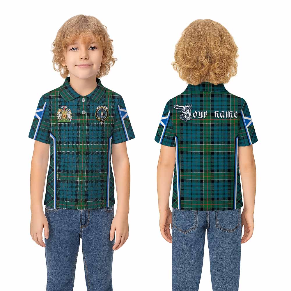 Kirkpatrick Tartan Crest Kid Polo Shirt Scotland Coat of Arm Flag Style - Tartan Vibes Clothing