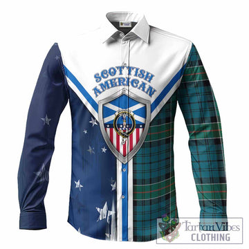 Kirkpatrick Tartan Crest Long Sleeve Button Shirts Scottish-American Heritage