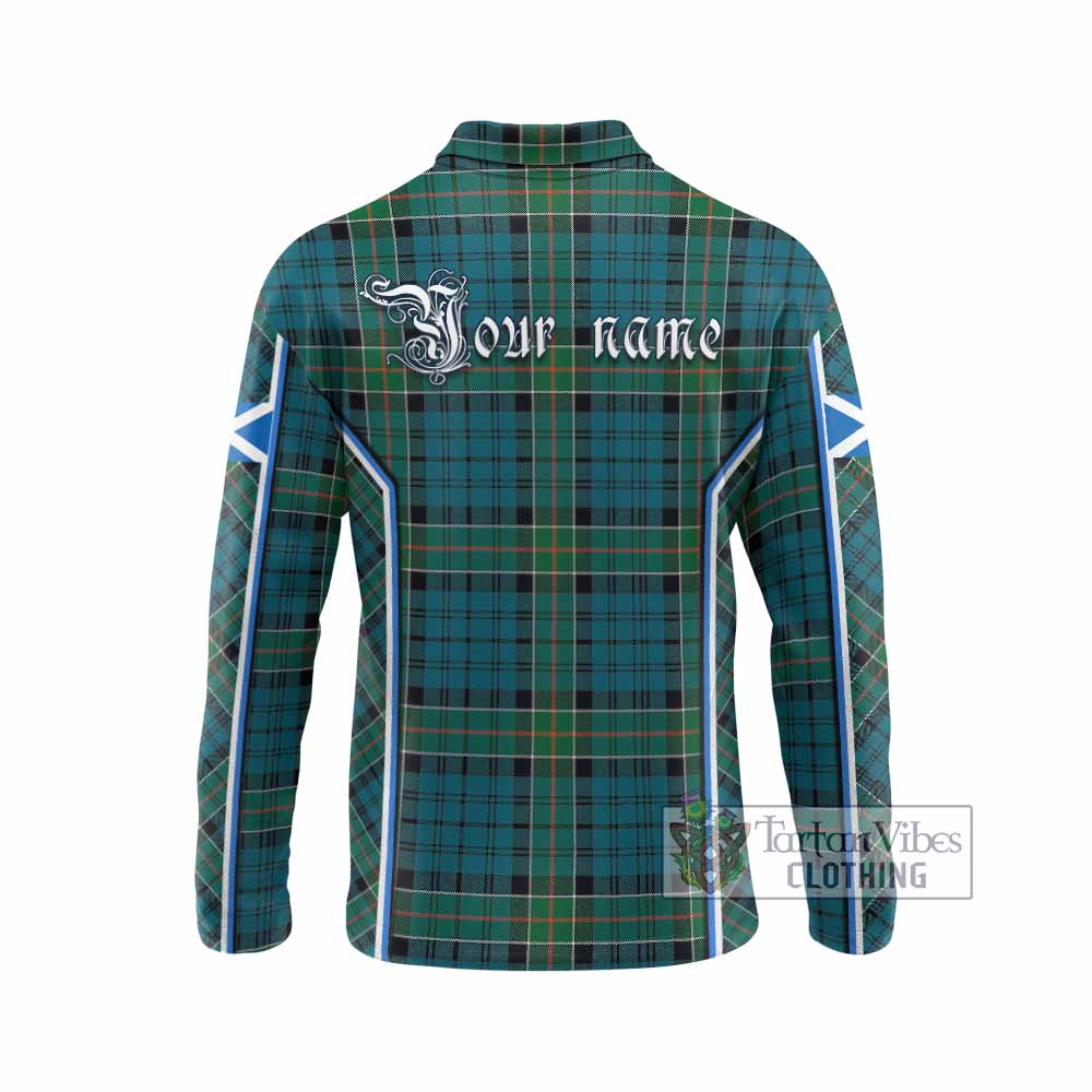 Kirkpatrick Tartan Crest Long Sleeve Polo Shirt Scotland Coat of Arm Flag Style - Tartan Vibes Clothing