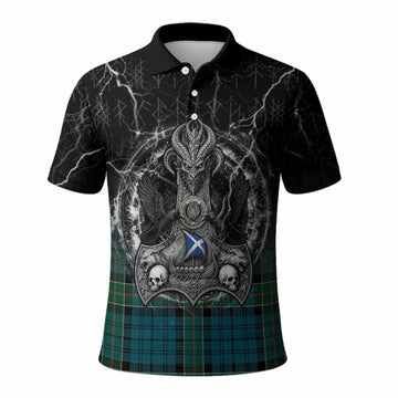 Kirkpatrick Tartan Crest Polo Shirt Celtic Odin's Raven Legacy