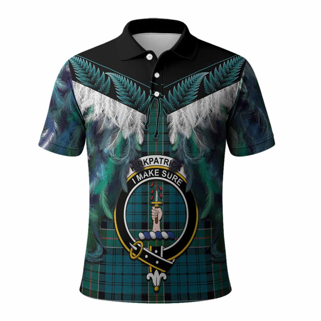 Kirkpatrick Tartan Crest Polo Shirt New Zealand Maori Korowai Cloak