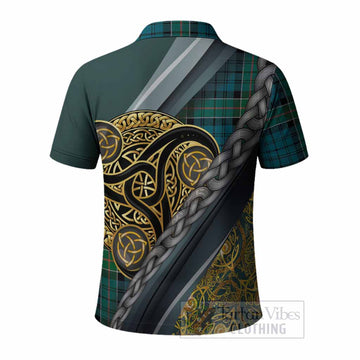 Kirkpatrick Tartan Crest Polo Shirt Scottish Triskele Celtic