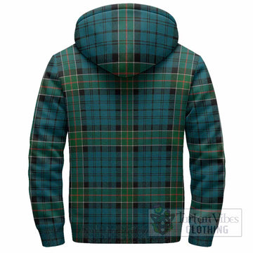 Kirkpatrick Tartan Crest Sherpa Hoodie Ferocious Lion Style