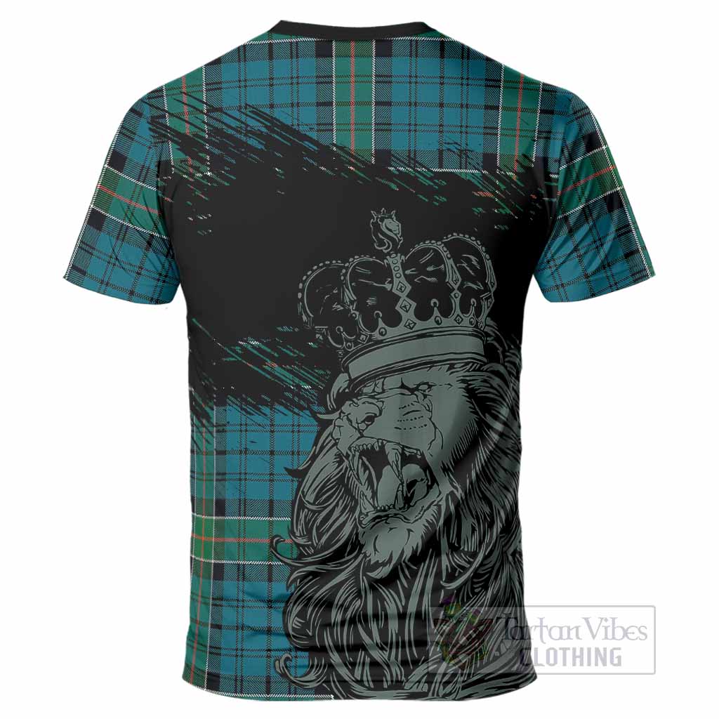 Kirkpatrick Tartan Crest T-Shirt Crowned Lion Heritage Style