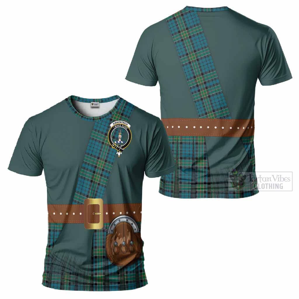 Kirkpatrick Tartan Crest T-Shirt Kilt Costume Style