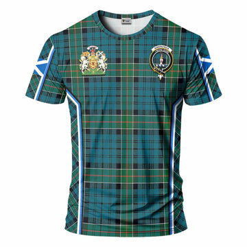 Kirkpatrick Tartan Crest T-shirt Scotland Coat of Arm Flag Style - Tartan Vibes Clothing