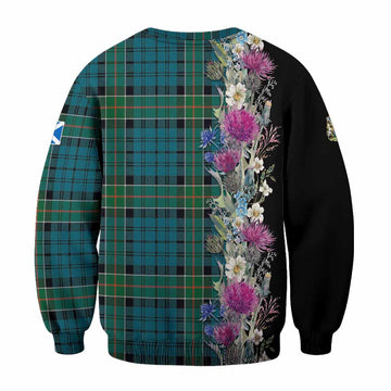 Kirkpatrick Tartan Crest Thistle Floral Sweatshirt