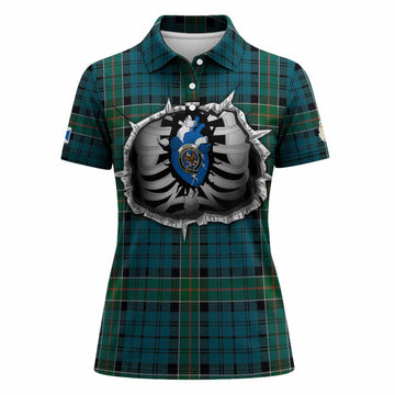 Kirkpatrick Tartan Crest Women Polo Shirt Scotland In My Veins
