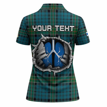 Kirkpatrick Tartan Crest Women Polo Shirt Scotland In My Veins