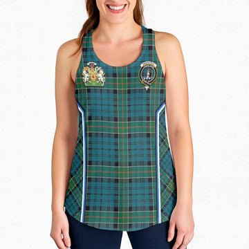 Kirkpatrick Tartan Crest Women Racerback Tanks Scotland Coat of Arm Flag Style - Tartan Vibes Clothing