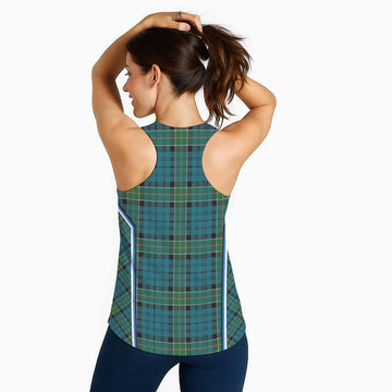 Kirkpatrick Tartan Crest Women Racerback Tanks Scotland Coat of Arm Flag Style - Tartan Vibes Clothing