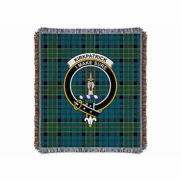 Kirkpatrick Tartan Crest Woven Blanket M 51 x 60 inches 130 x 150cm - Tartan Vibes Clothing